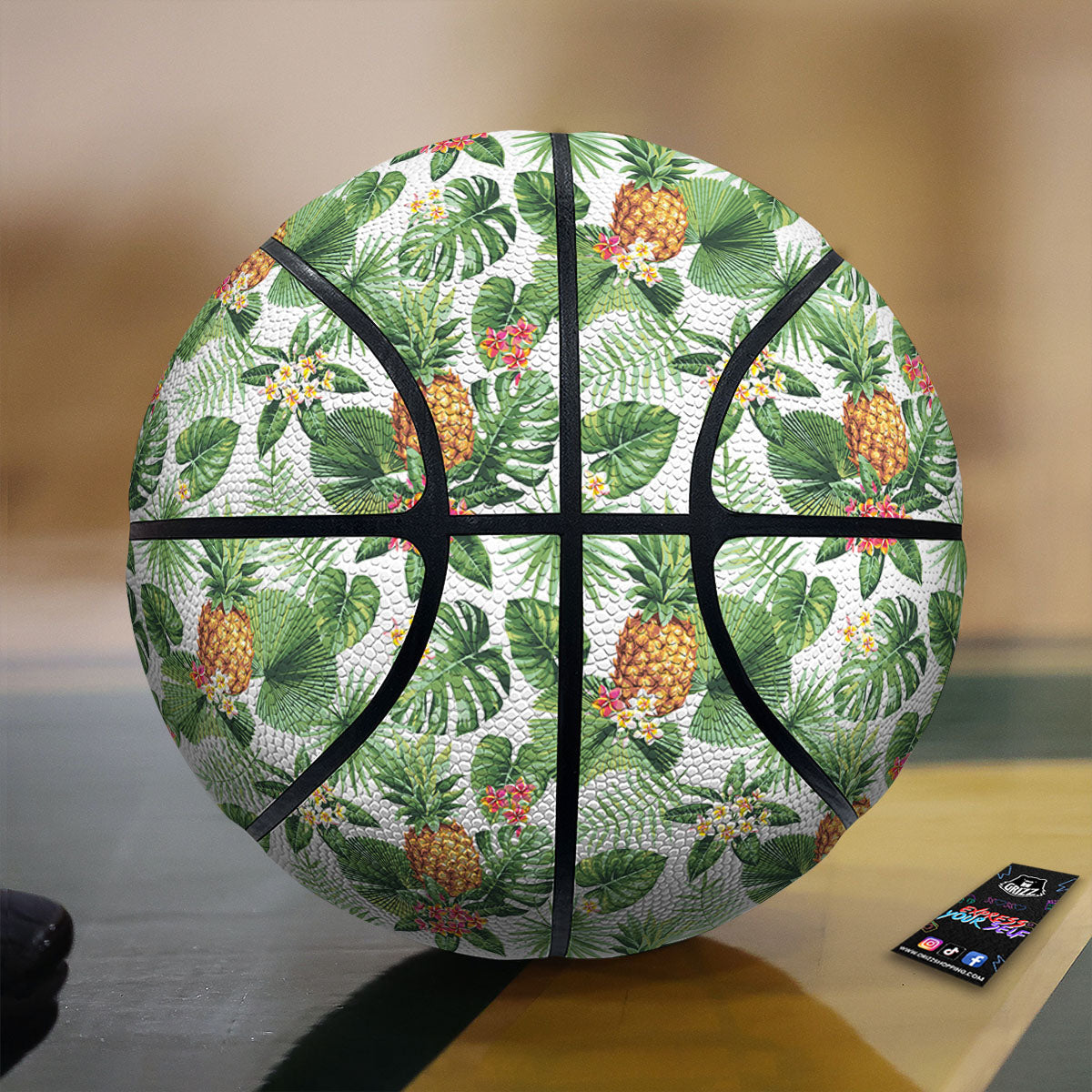 Hawaii Leaves Pineapple Print Pattern Basketball