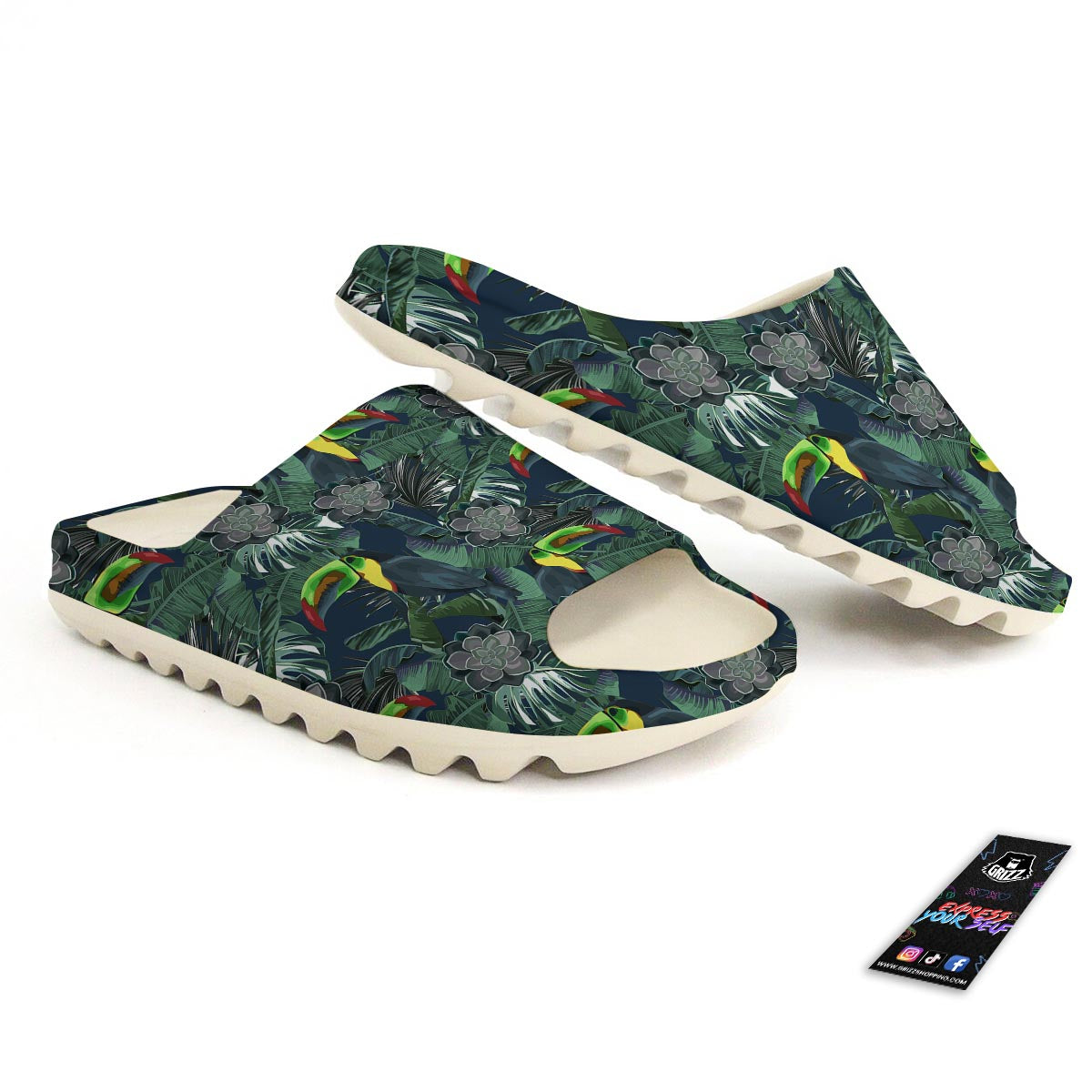 Hawaii Toucan Aloha Print Pattern Sandals-grizzshop