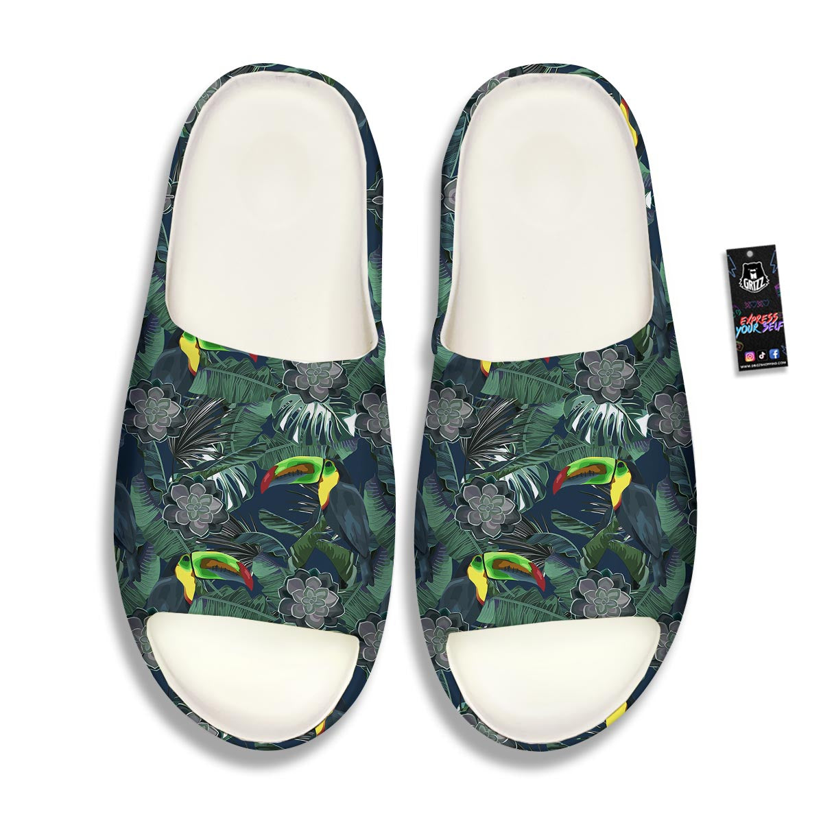 Hawaii Toucan Aloha Print Pattern Sandals-grizzshop