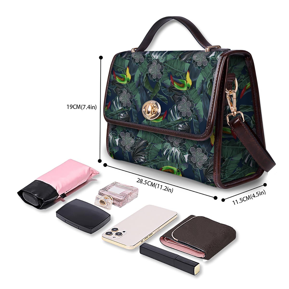 Hawaii Toucan Aloha Print Pattern Women's Satchel Bag