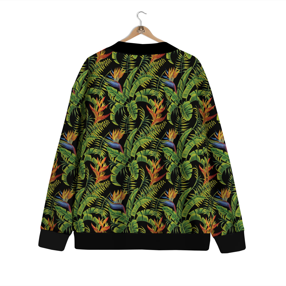Hawaiian Banana Leaf Print Pattern Cardigan-grizzshop