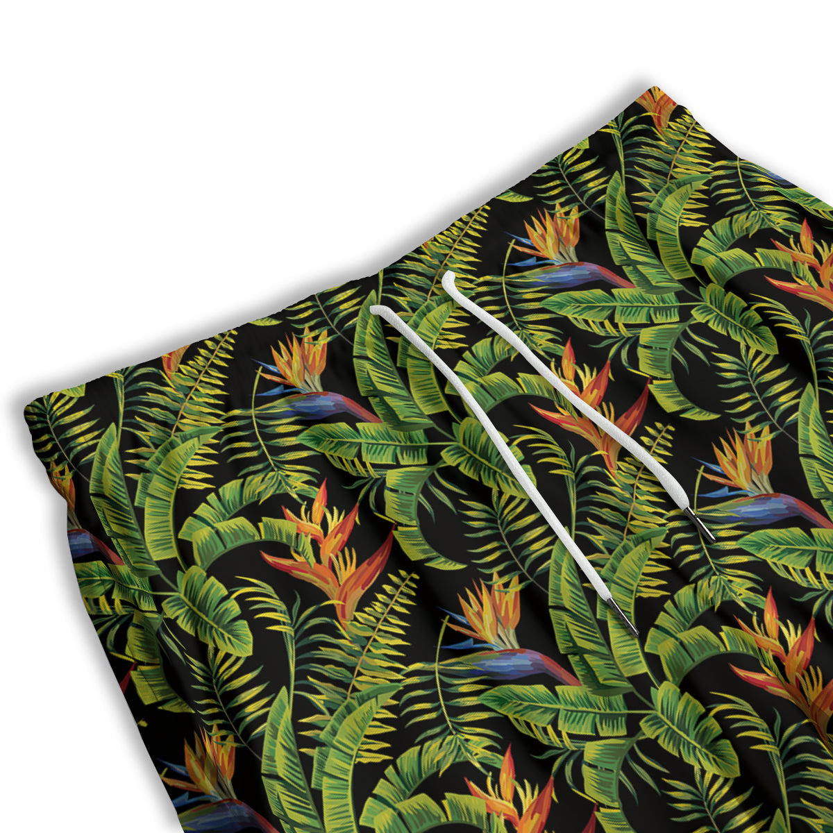 Hawaiian Banana Leaf Print Pattern Men's Athletic Shorts