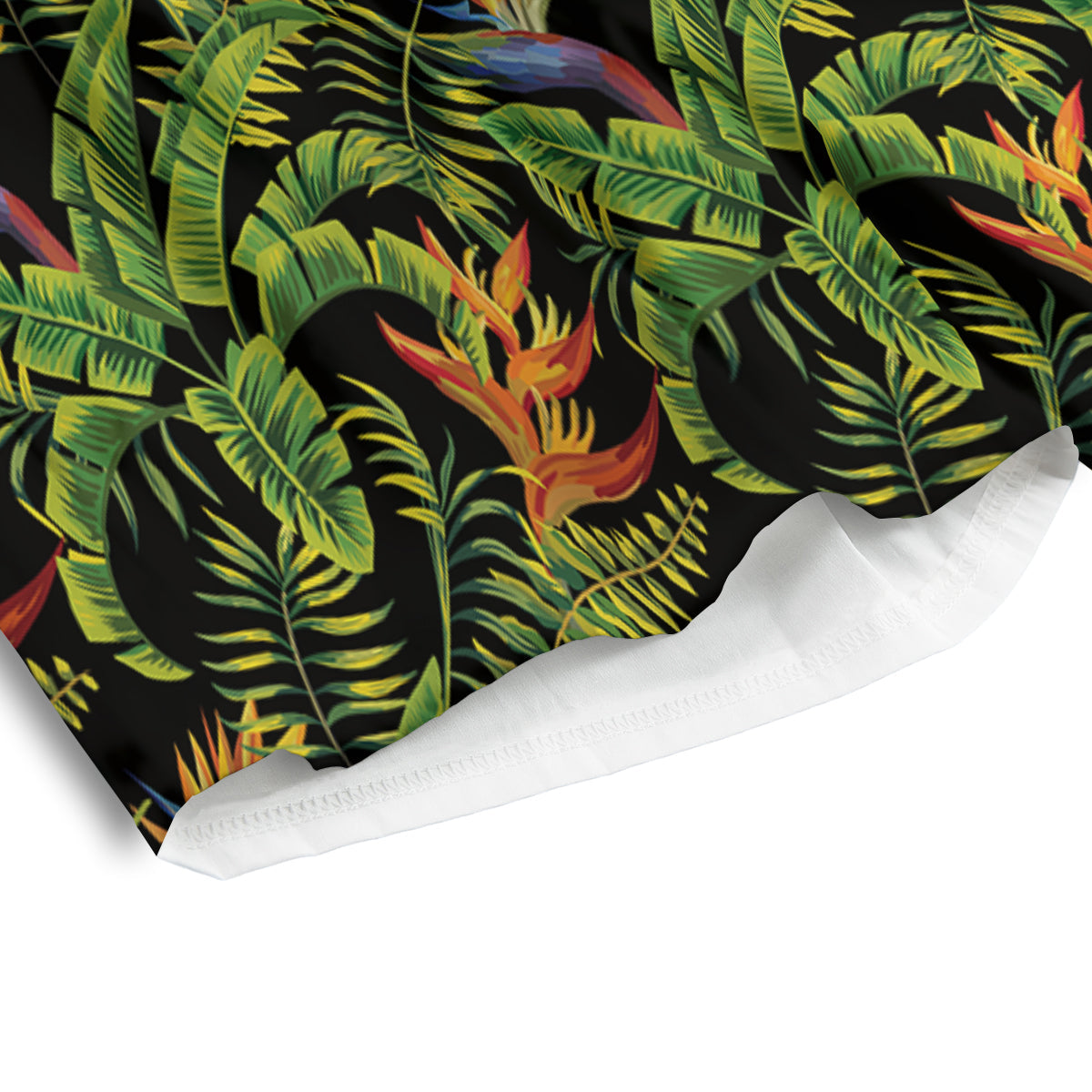 Hawaiian Banana Leaf Print Pattern Men's Athletic Shorts