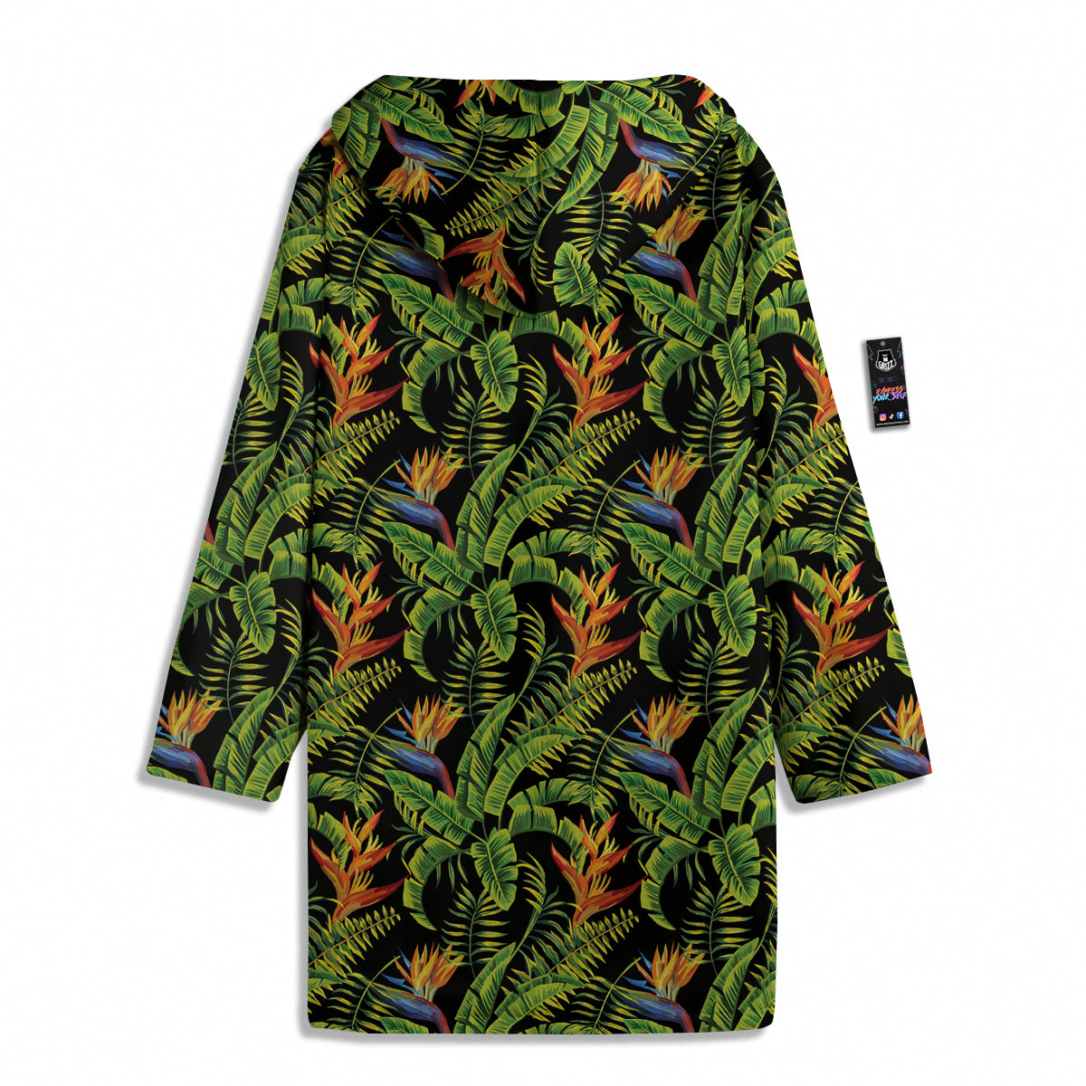 Hawaiian Banana Leaf Print Pattern Men's Windbreaker Jacket-grizzshop