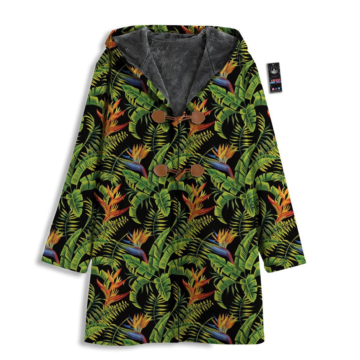 Hawaiian Banana Leaf Print Pattern Men's Windbreaker Jacket-grizzshop