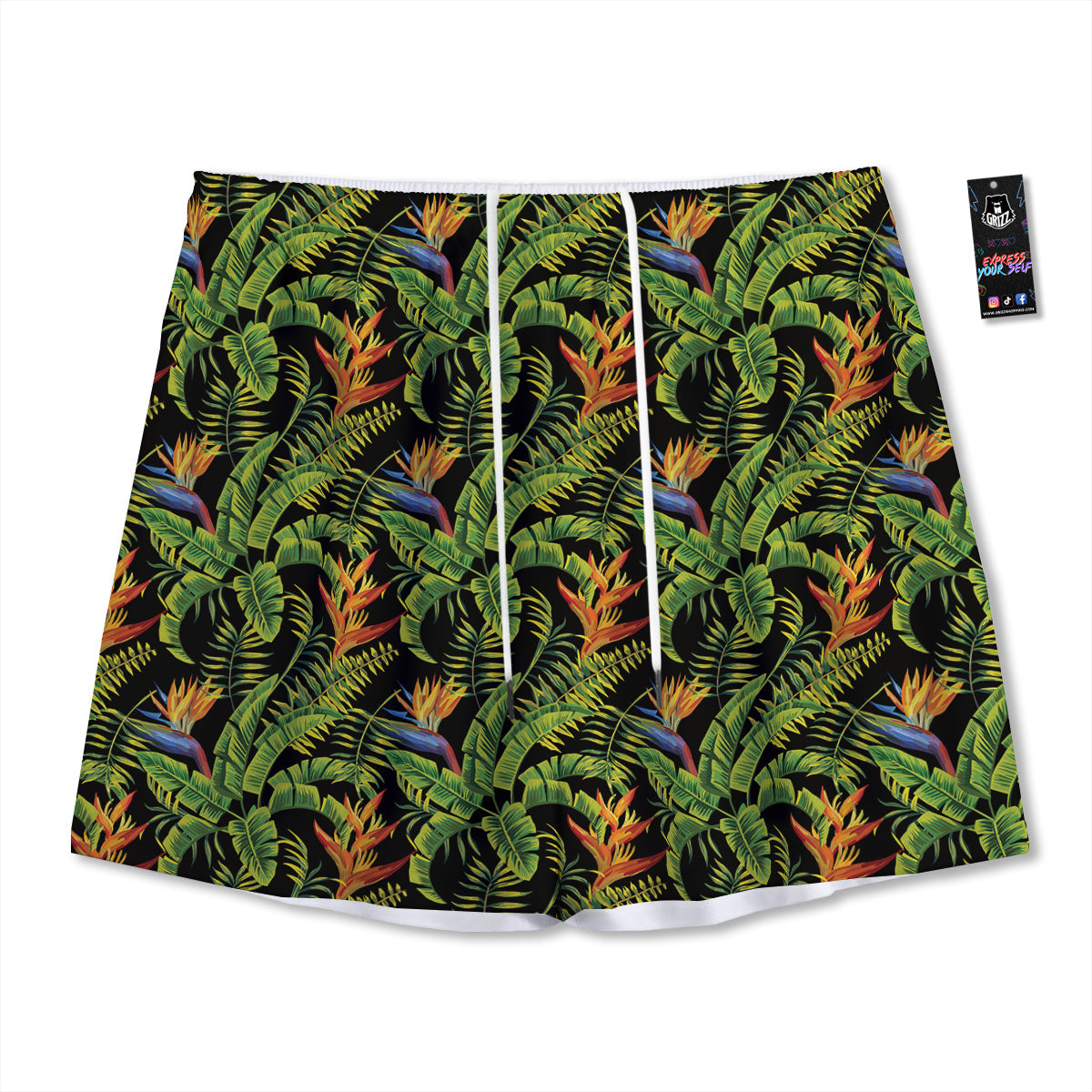 Jack Russell Terrier Drawing Print Mesh Shorts