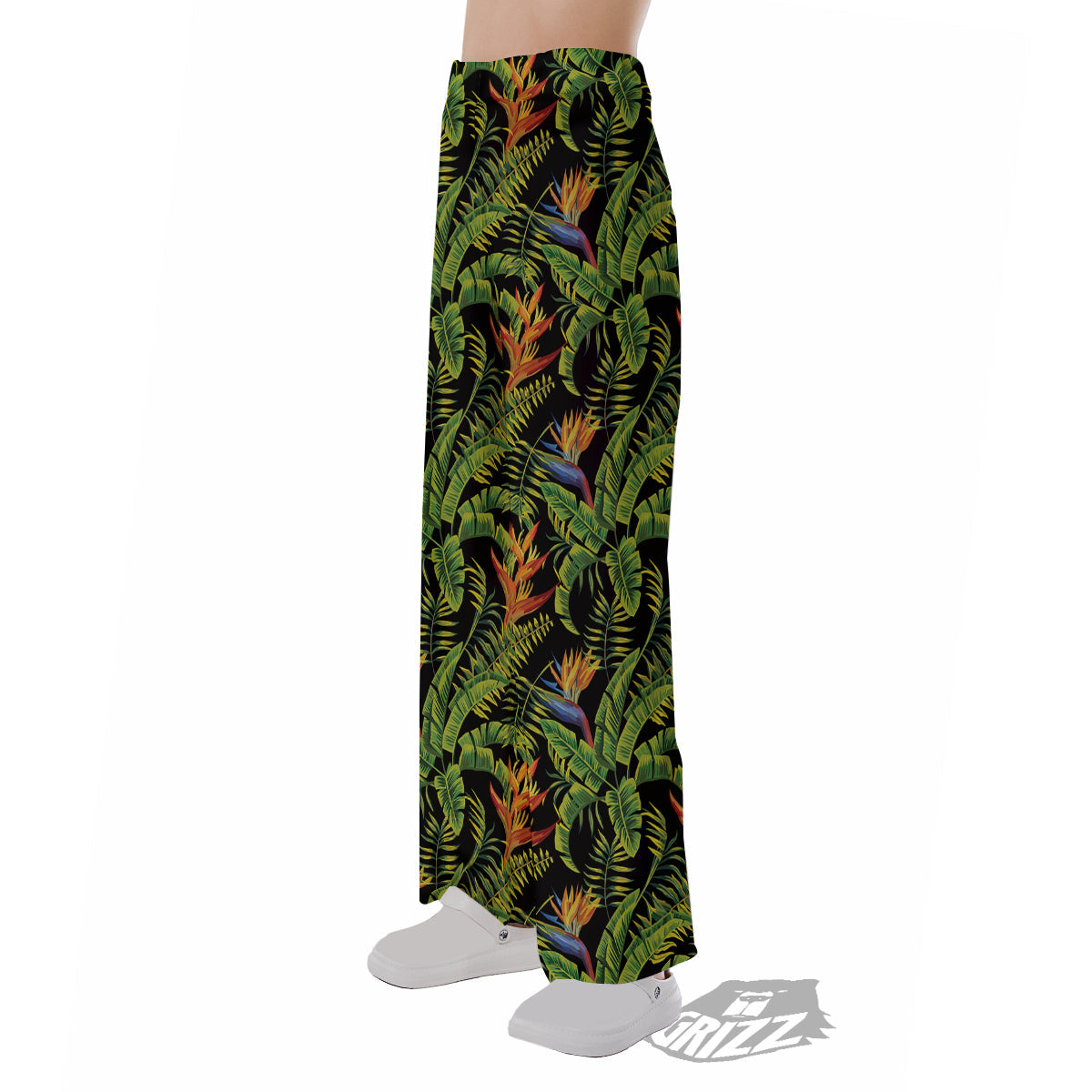 Hawaiian Banana Leaf Print Pattern Pajama Pants-grizzshop