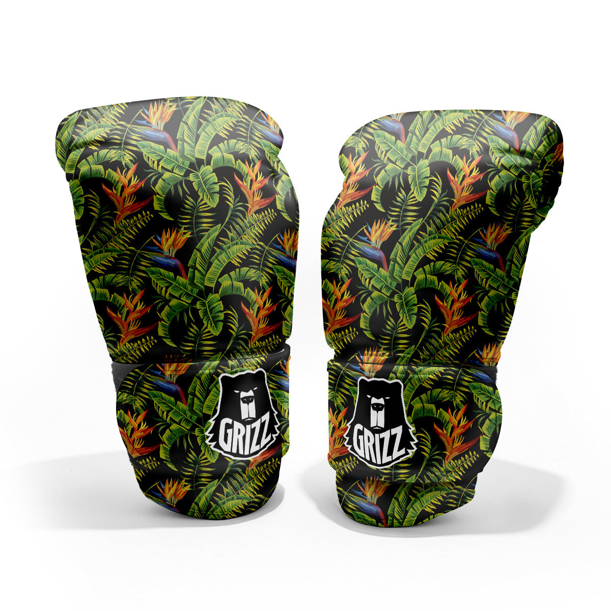 Hawaiian Banana Leaf Print Pattern Pro Boxing Glove
