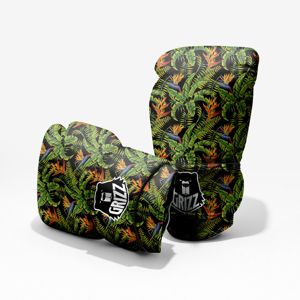 Hawaiian Banana Leaf Print Pattern Pro Boxing Glove