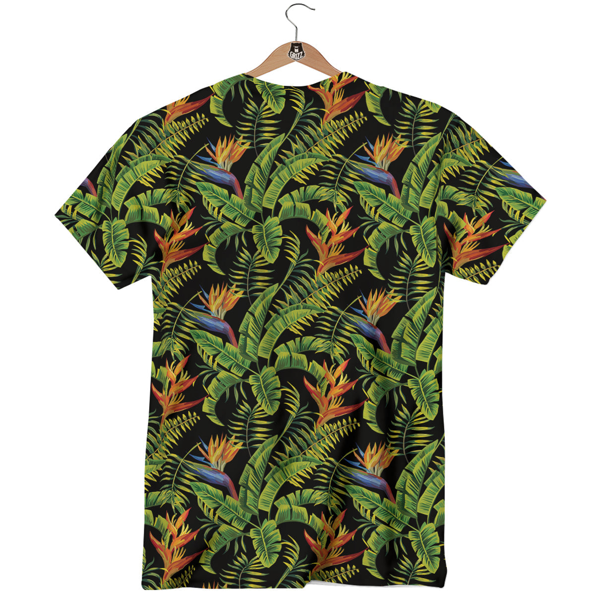 Hawaiian Banana Leaf Print Pattern T-Shirt-grizzshop