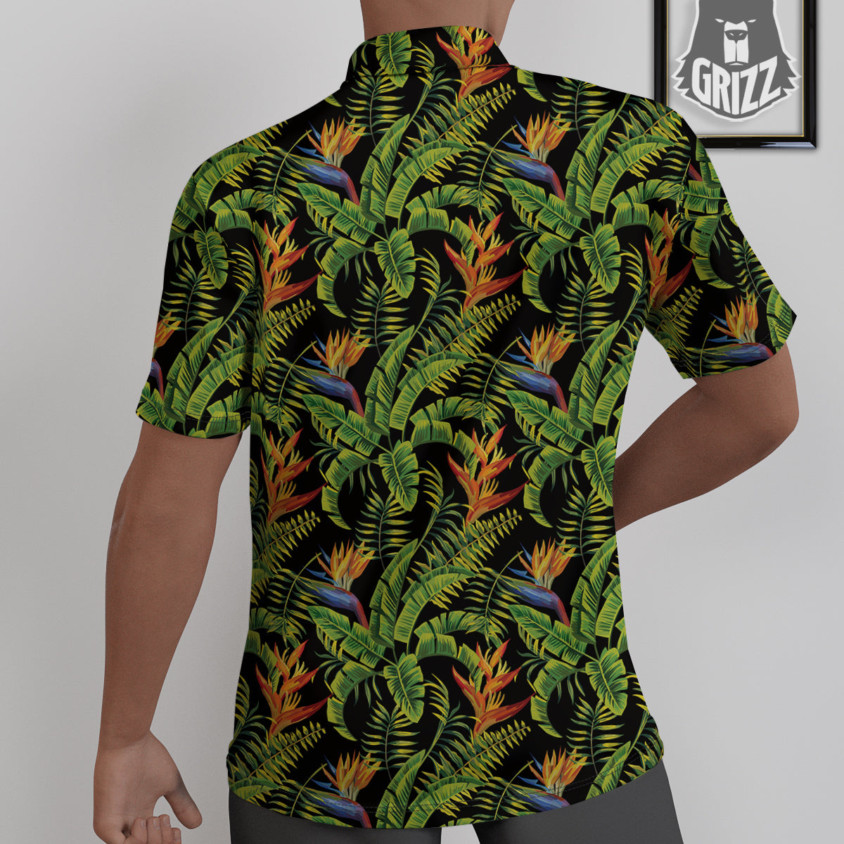 Hawaiian Banana Leaf Print Pattern Untucked Shirts-grizzshop
