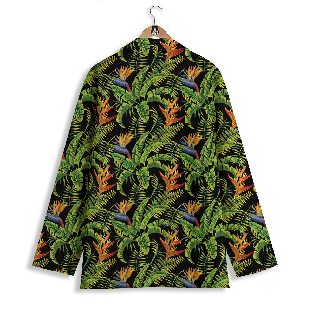 Hawaiian Banana Leaf Print Pattern Women's Blazer-grizzshop