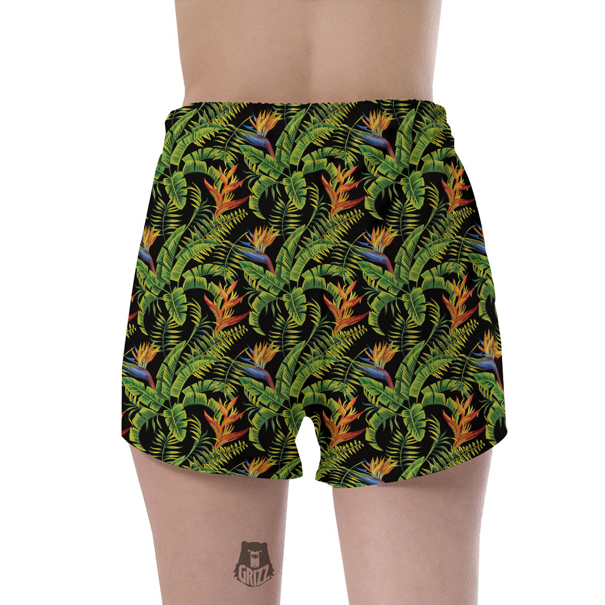 Hawaiian Banana Leaf Print Pattern Women's Shorts-grizzshop