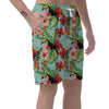 Hawaiian Bird Floral Print Men's Shorts-grizzshop