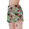 Hawaiian Bird Floral Print Women's Shorts-grizzshop