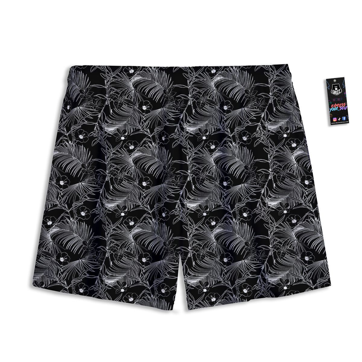 Girly Love And Peace Sign Print Pattern Mesh Shorts