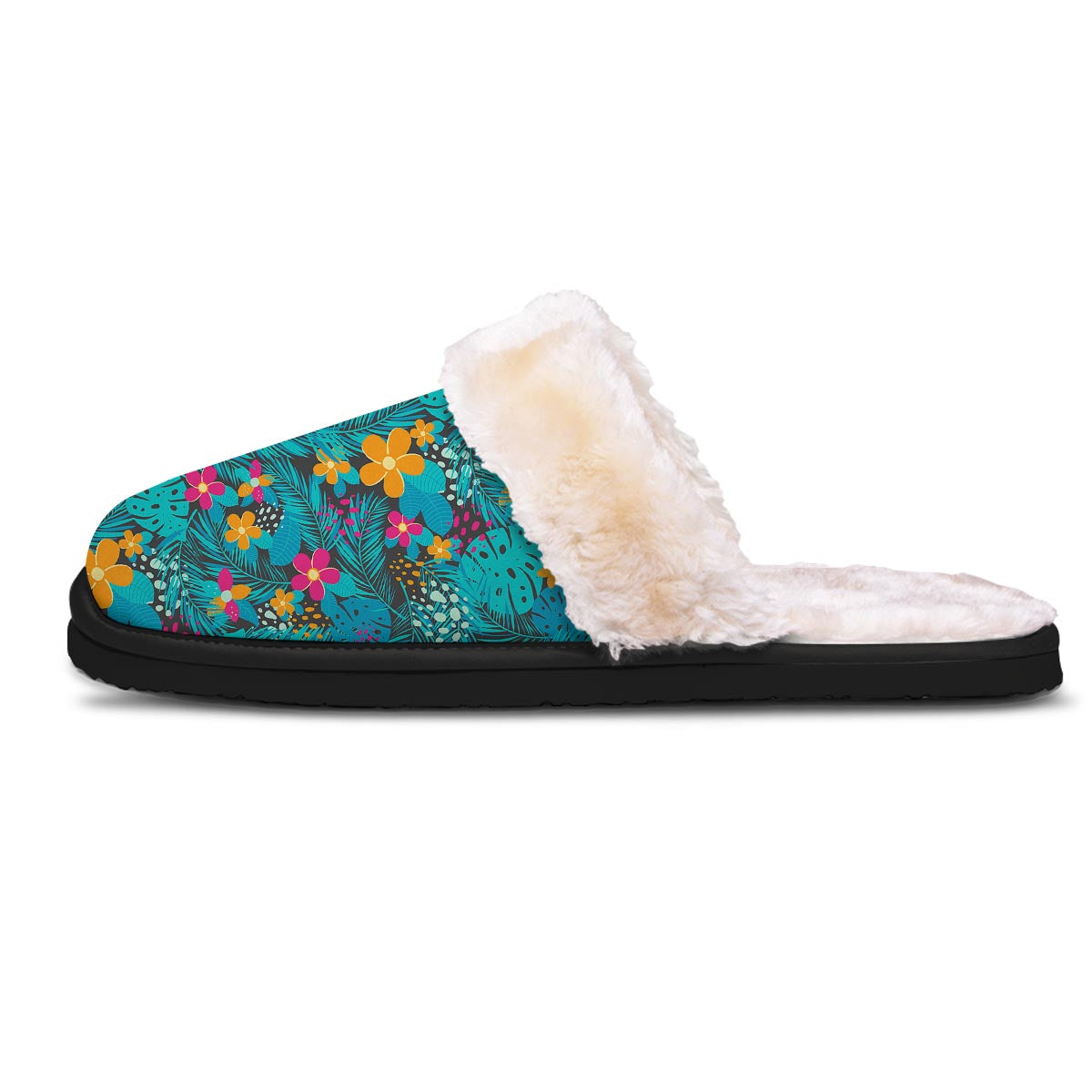 Hawaiian Exotic Tropical Print Pattern Slippers-grizzshop