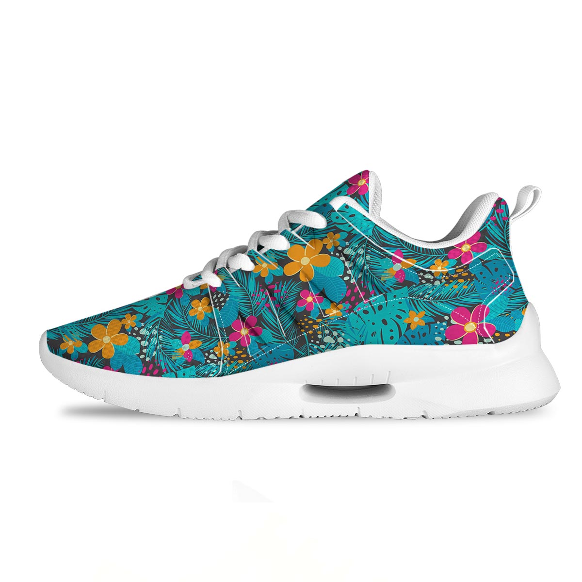 Hawaiian Exotic Tropical Print Pattern Tennis Shoes-grizzshop