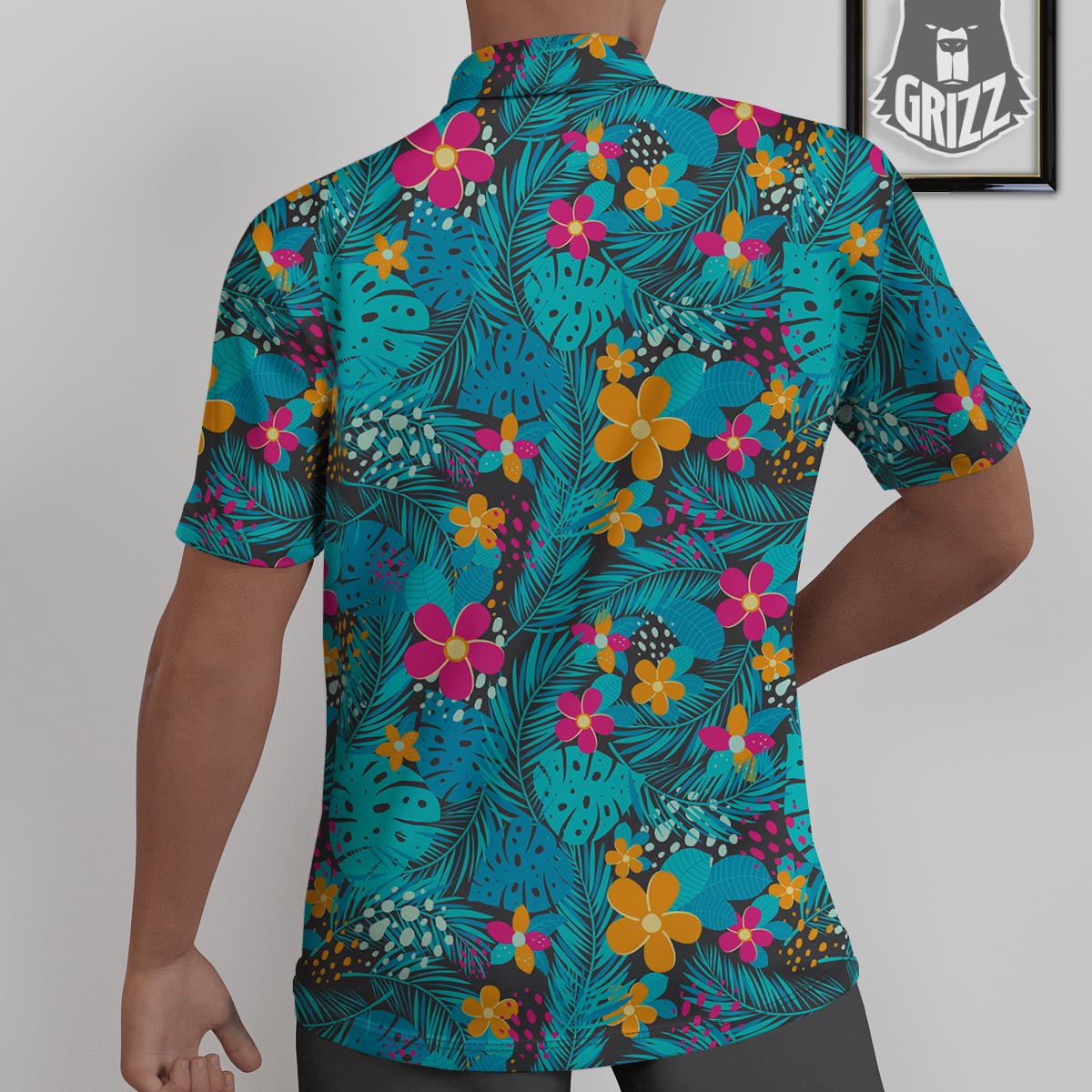 Hawaiian Exotic Tropical Print Pattern Untucked Shirts-grizzshop