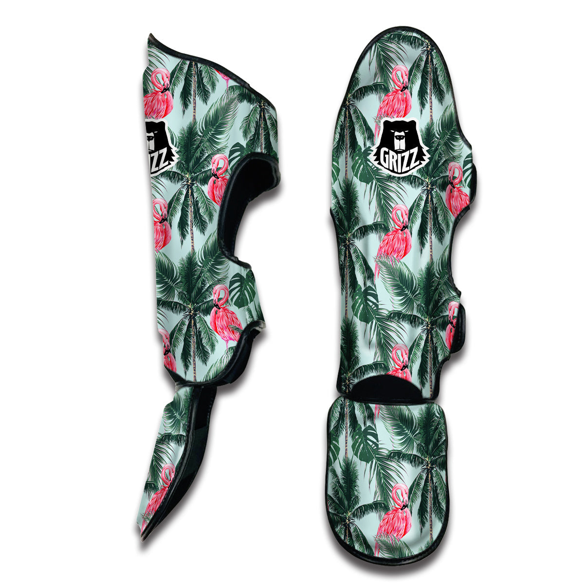 Hawaiian Flamingo Muay Thai Shin Guards-grizzshop