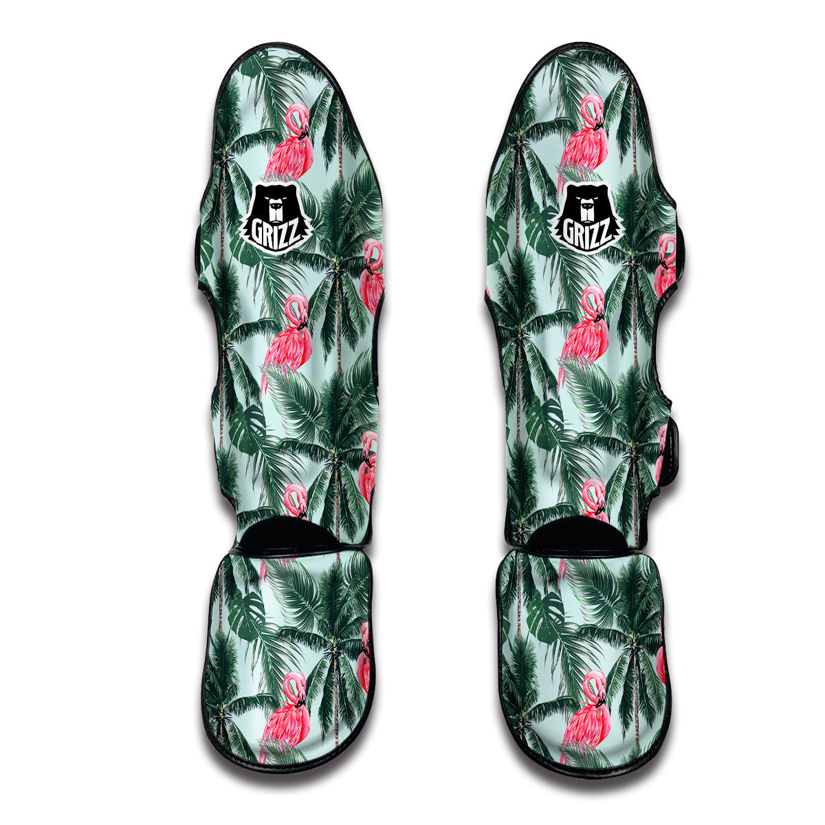 Hawaiian Flamingo Muay Thai Shin Guards-grizzshop