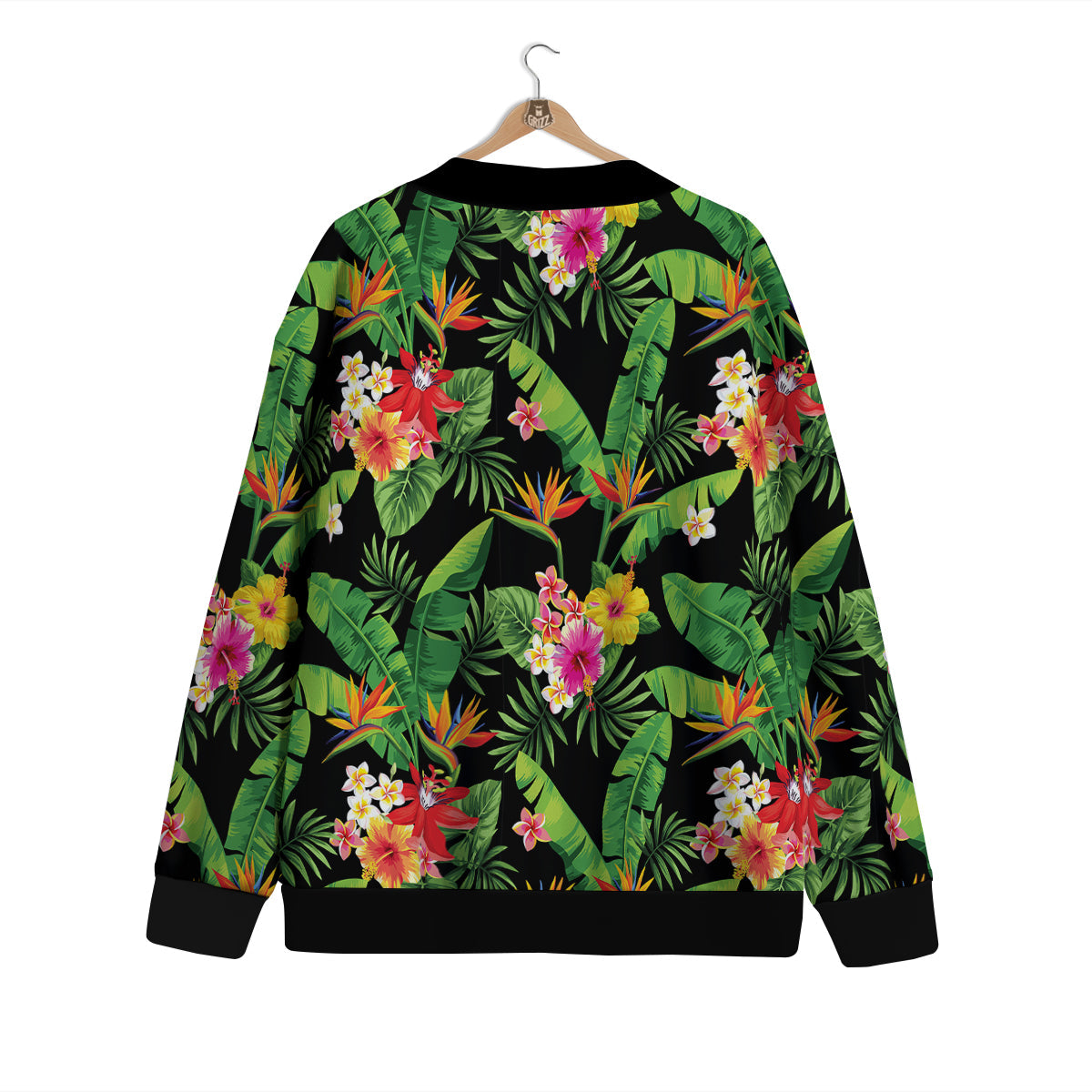 Hawaiian Flower And Tropical Leaf Print Pattern Cardigan-grizzshop