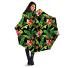 Hawaiian Flower And Tropical Leaf Print Pattern Umbrella-grizzshop