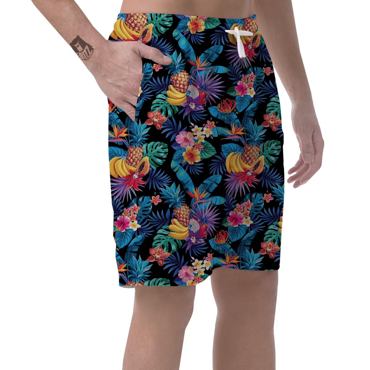 Hawaiian Fruit Tropical Print Men's Shorts-grizzshop