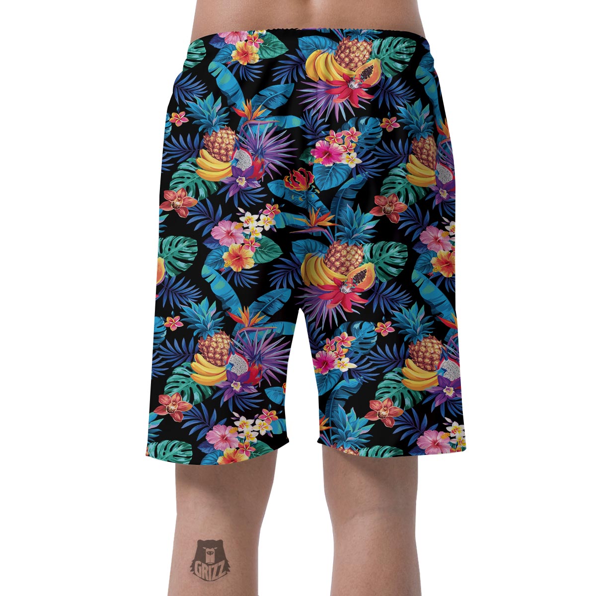 Hawaiian Fruit Tropical Print Men's Shorts-grizzshop