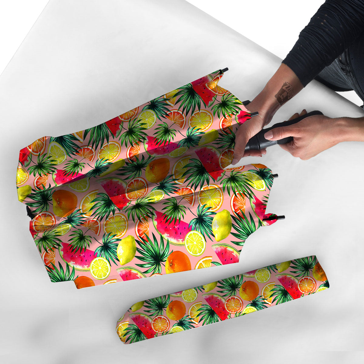 Hawaiian Fruits Pink Print Pattern Umbrella-grizzshop