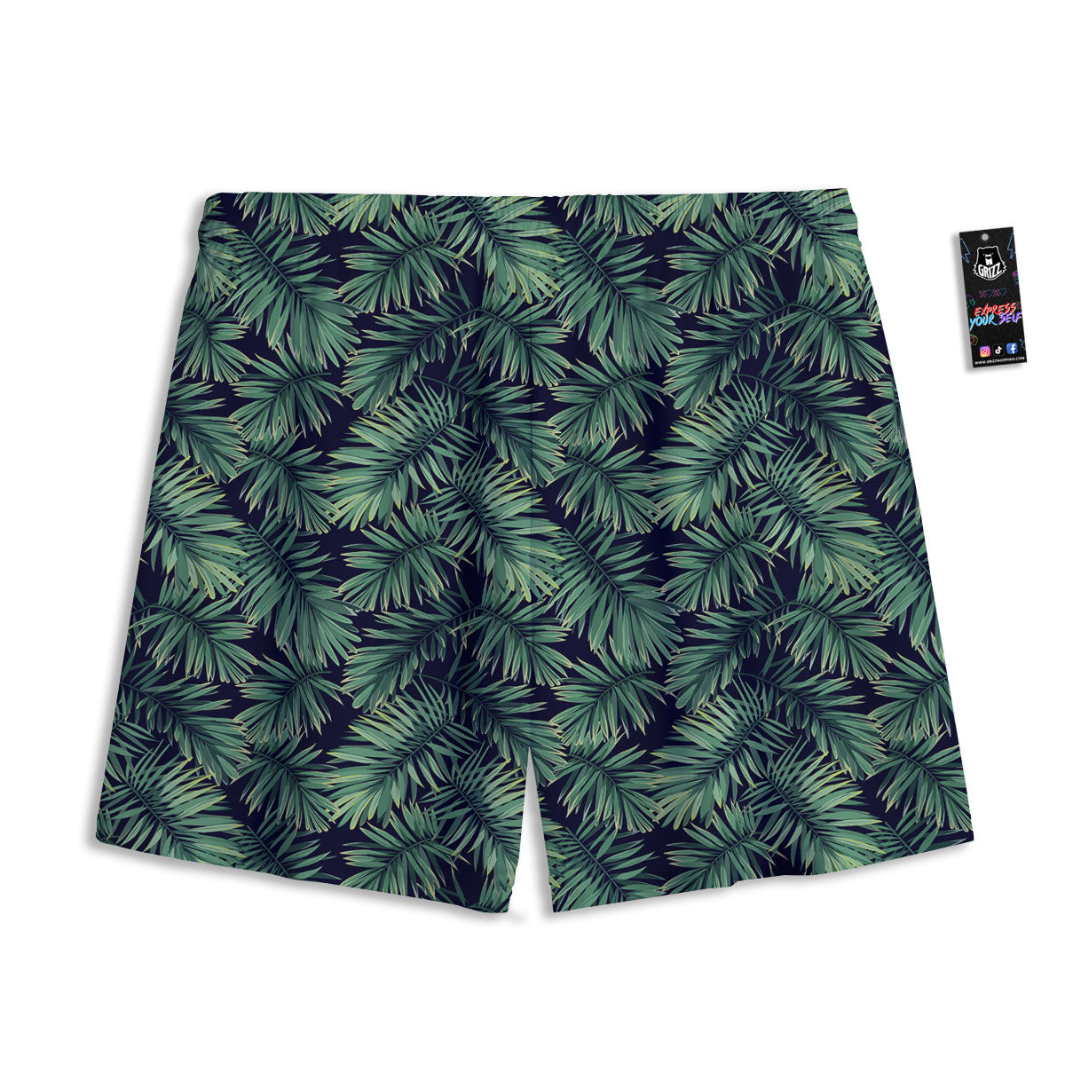 Hawaiian Leaves Tropical Print Pattern Mesh Shorts