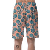 Hawaiian Neon Pineapple Print Men's Shorts-grizzshop