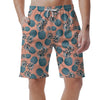 Hawaiian Neon Pineapple Print Men's Shorts-grizzshop