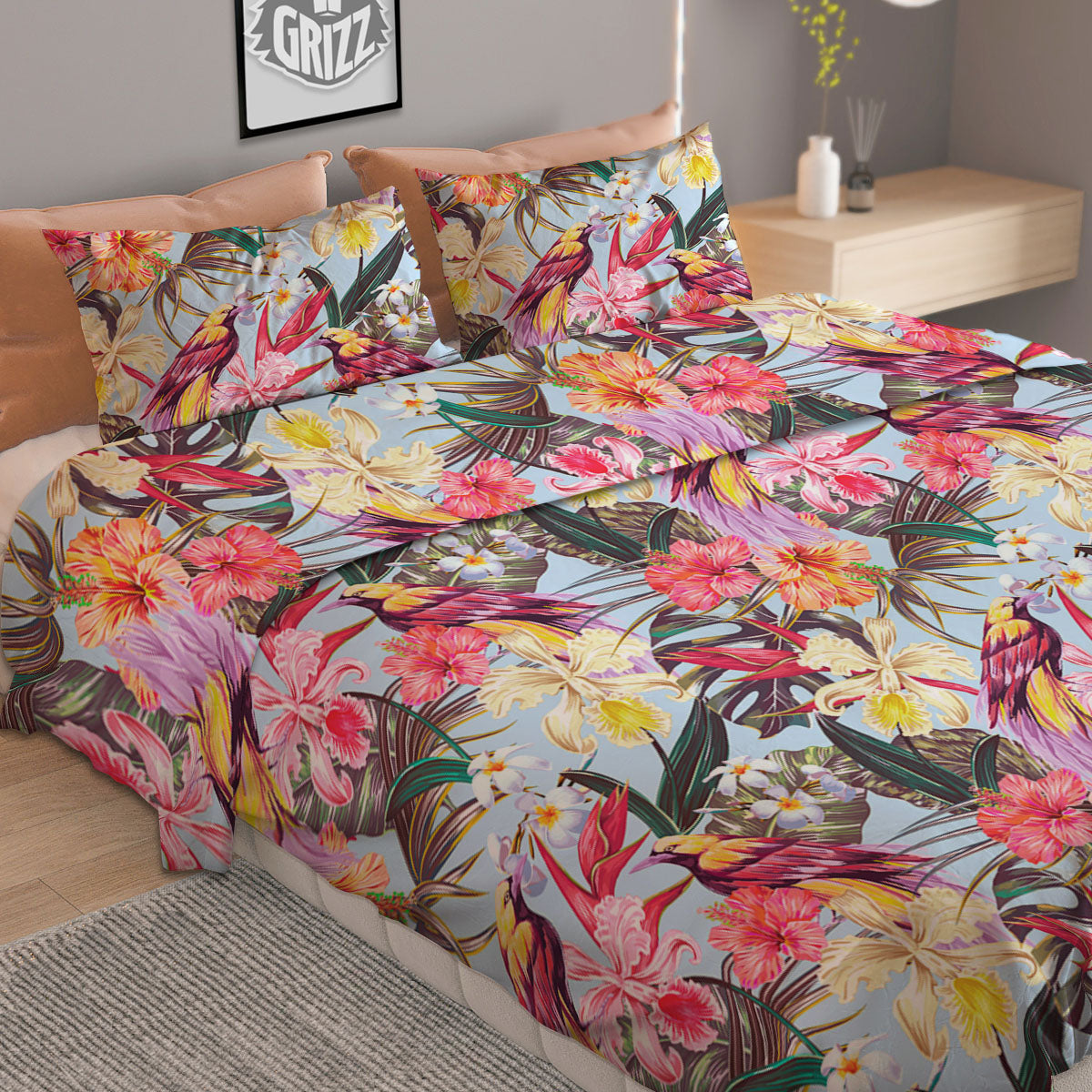 Hat Wizard Print Pattern Duvet Cover Bedding Set
