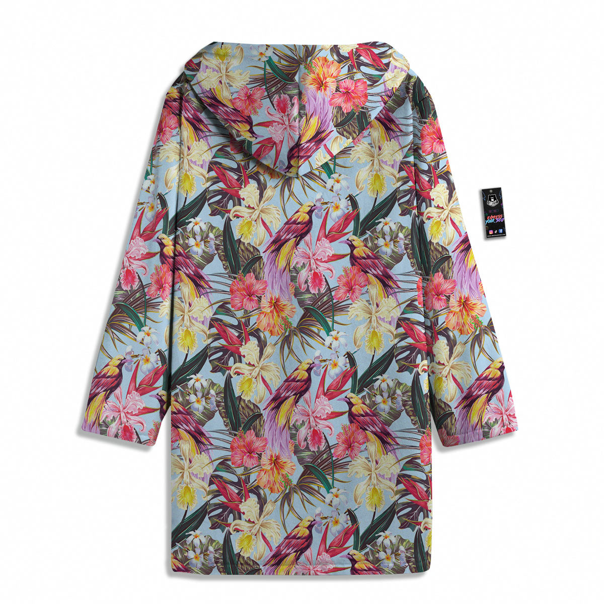 Hawaiian Pink Hibiscus Print Pattern Men's Windbreaker Jacket-grizzshop