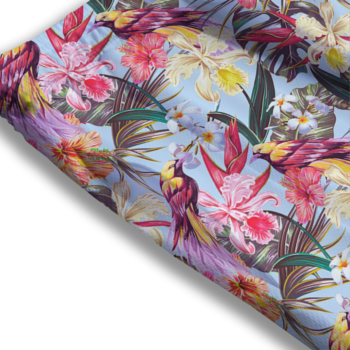 Hawaiian Pink Hibiscus Print Pattern Mesh Shorts