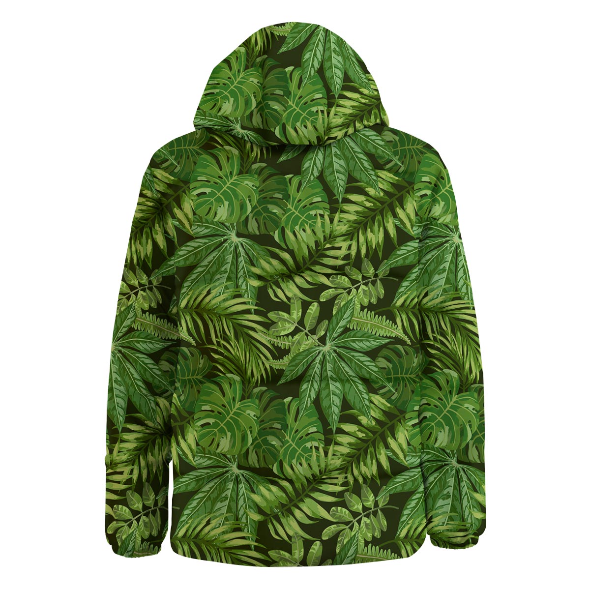 Hawaiian Summer Leaves Print Pattern Down Jacket-grizzshop