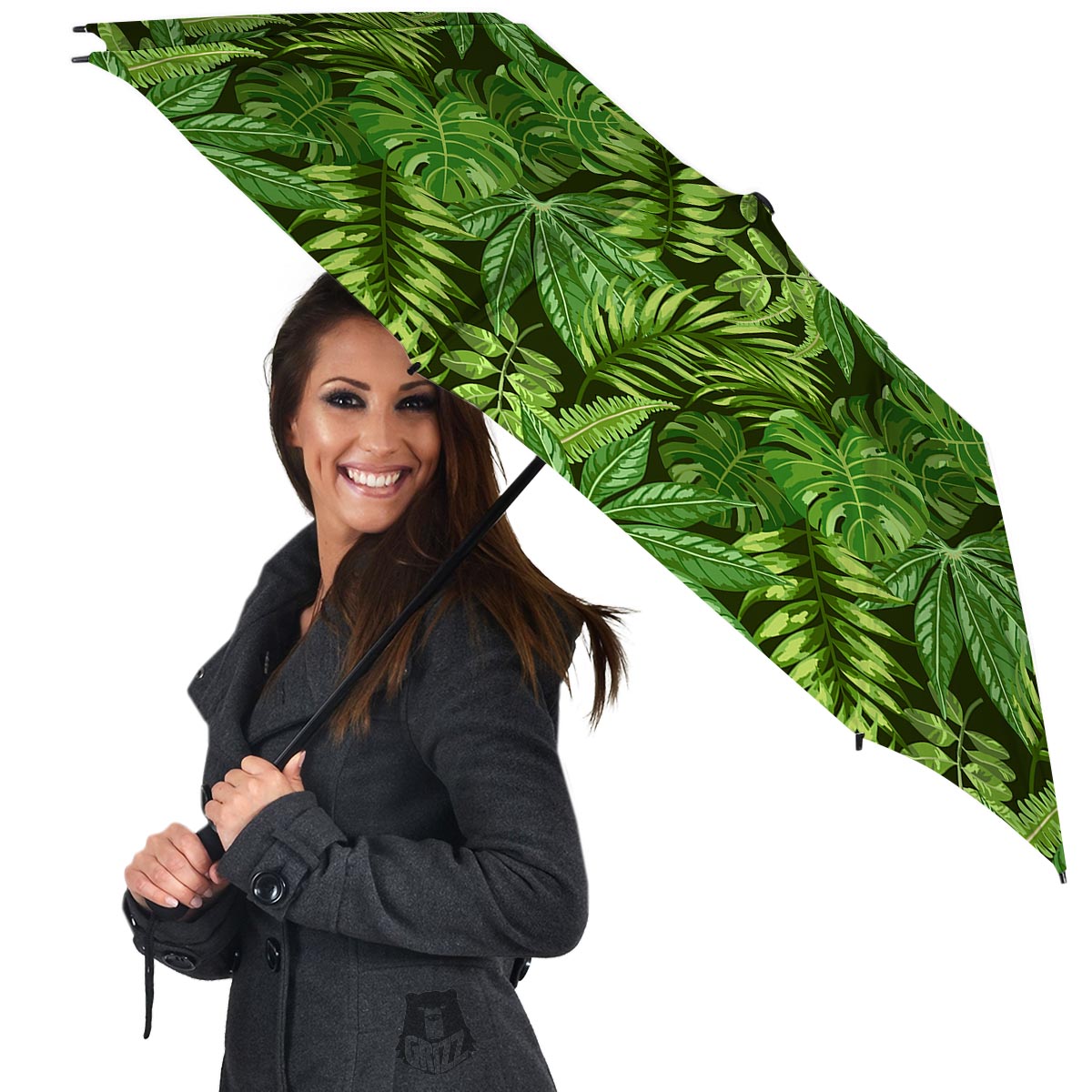 Hawaiian Summer Leaves Print Pattern Umbrella-grizzshop