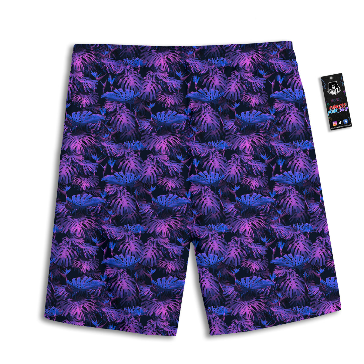 Japanese Dragon Orange Print Men's Athletic Shorts