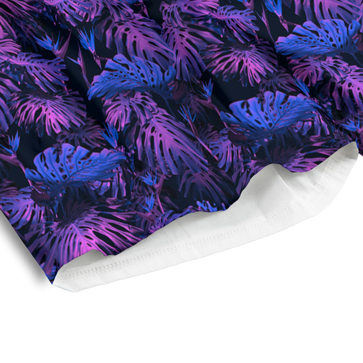 Hawaiian Tropical Dark Purple Print Pattern Men's Athletic Shorts-grizzshop