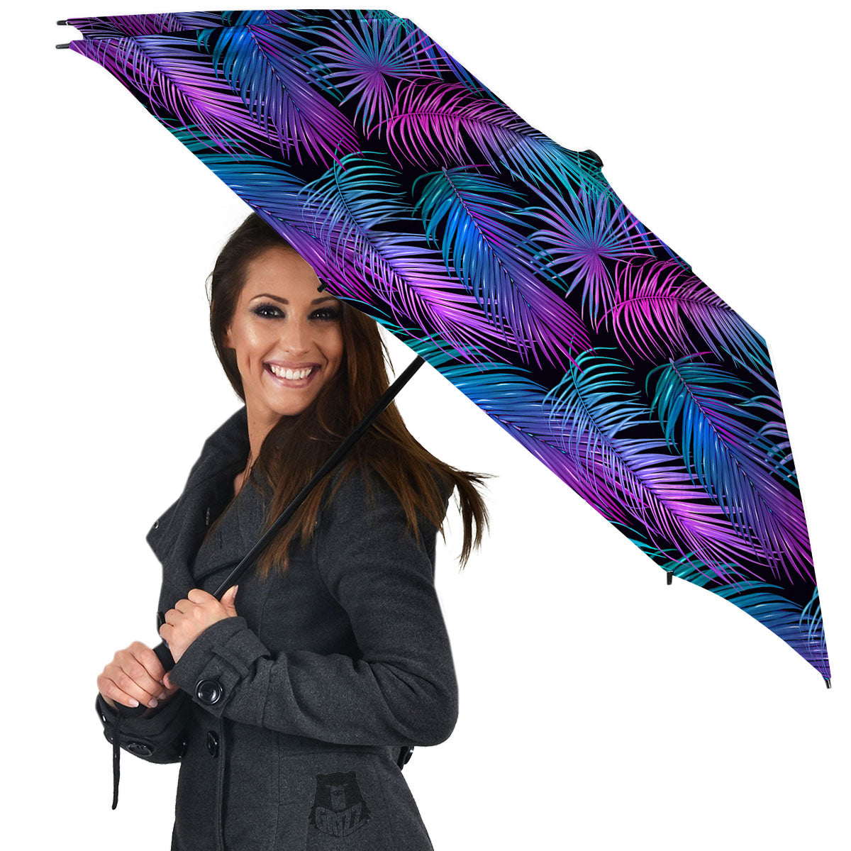 Hawaiian Tropical Purple Print Pattern Umbrella-grizzshop