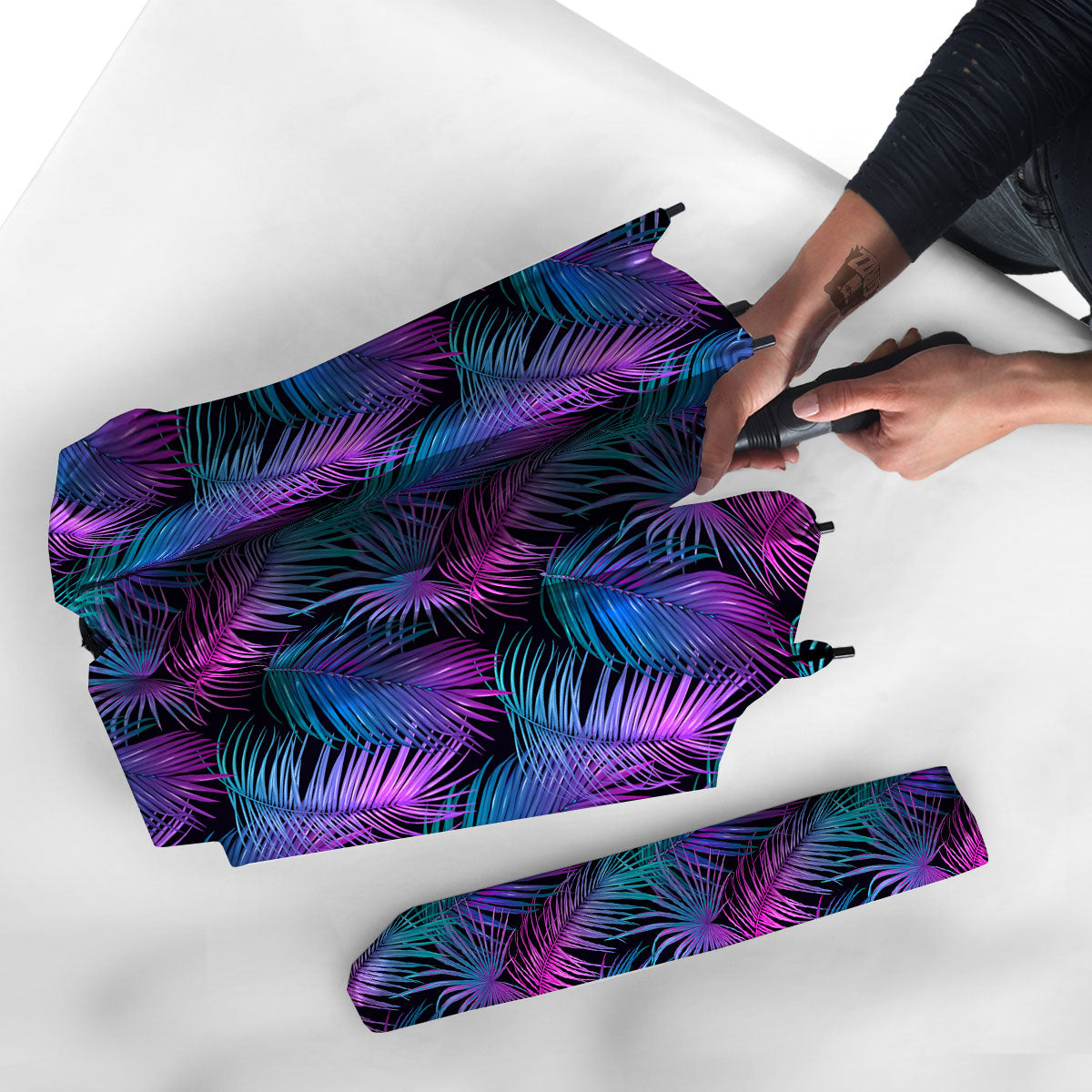 Hawaiian Tropical Purple Print Pattern Umbrella-grizzshop