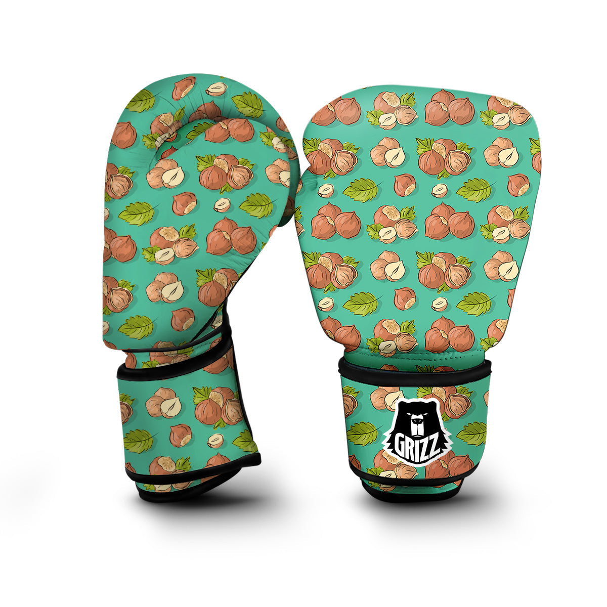 Hazelnuts Drawing Print Pattern Boxing Gloves-grizzshop