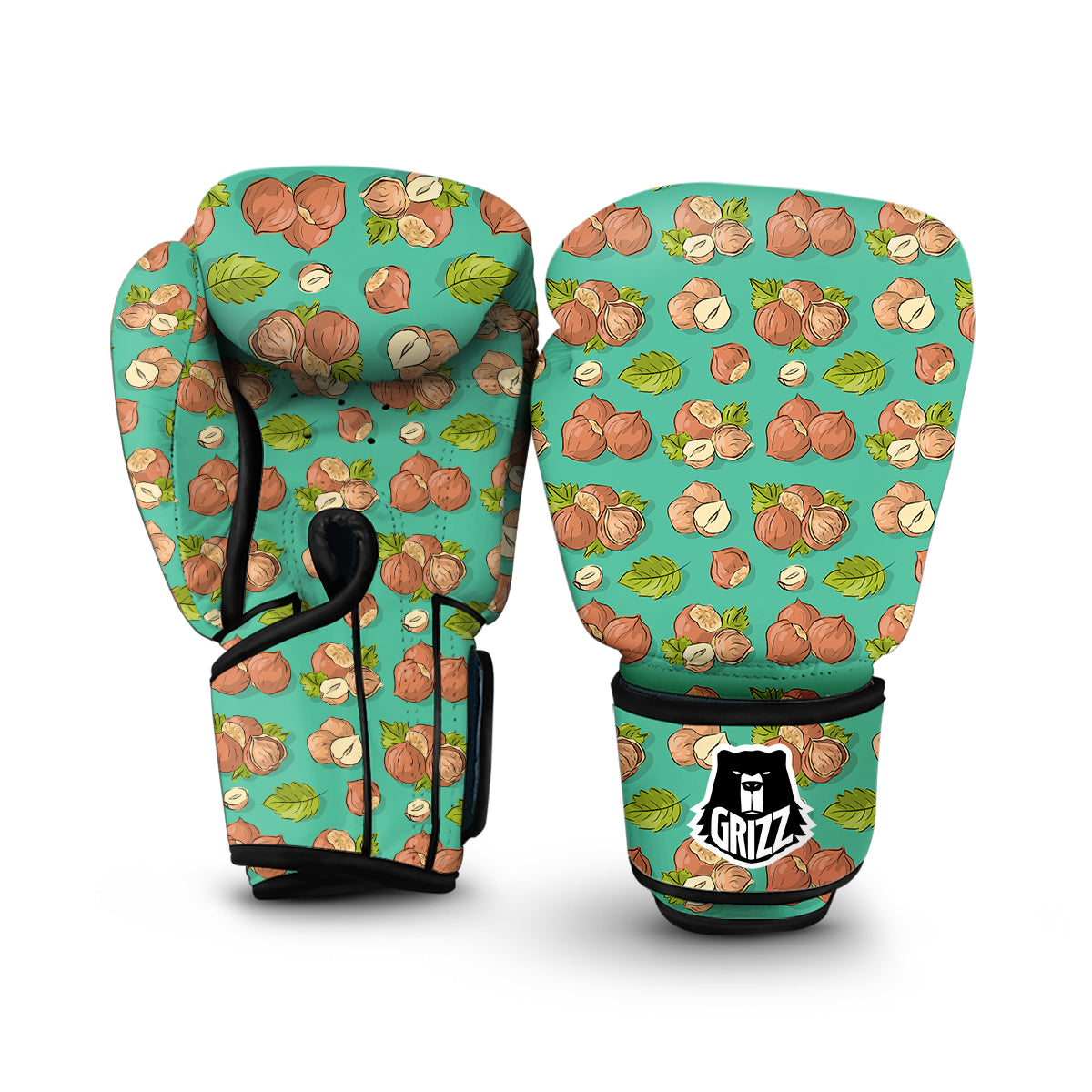 Hazelnuts Drawing Print Pattern Boxing Gloves-grizzshop