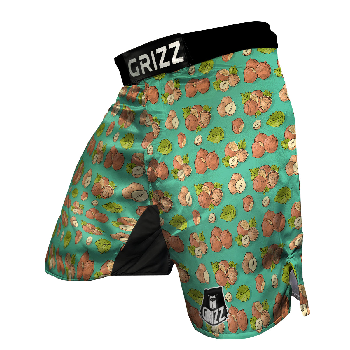 Hazelnuts Drawing Print Pattern MMA Shorts-grizzshop