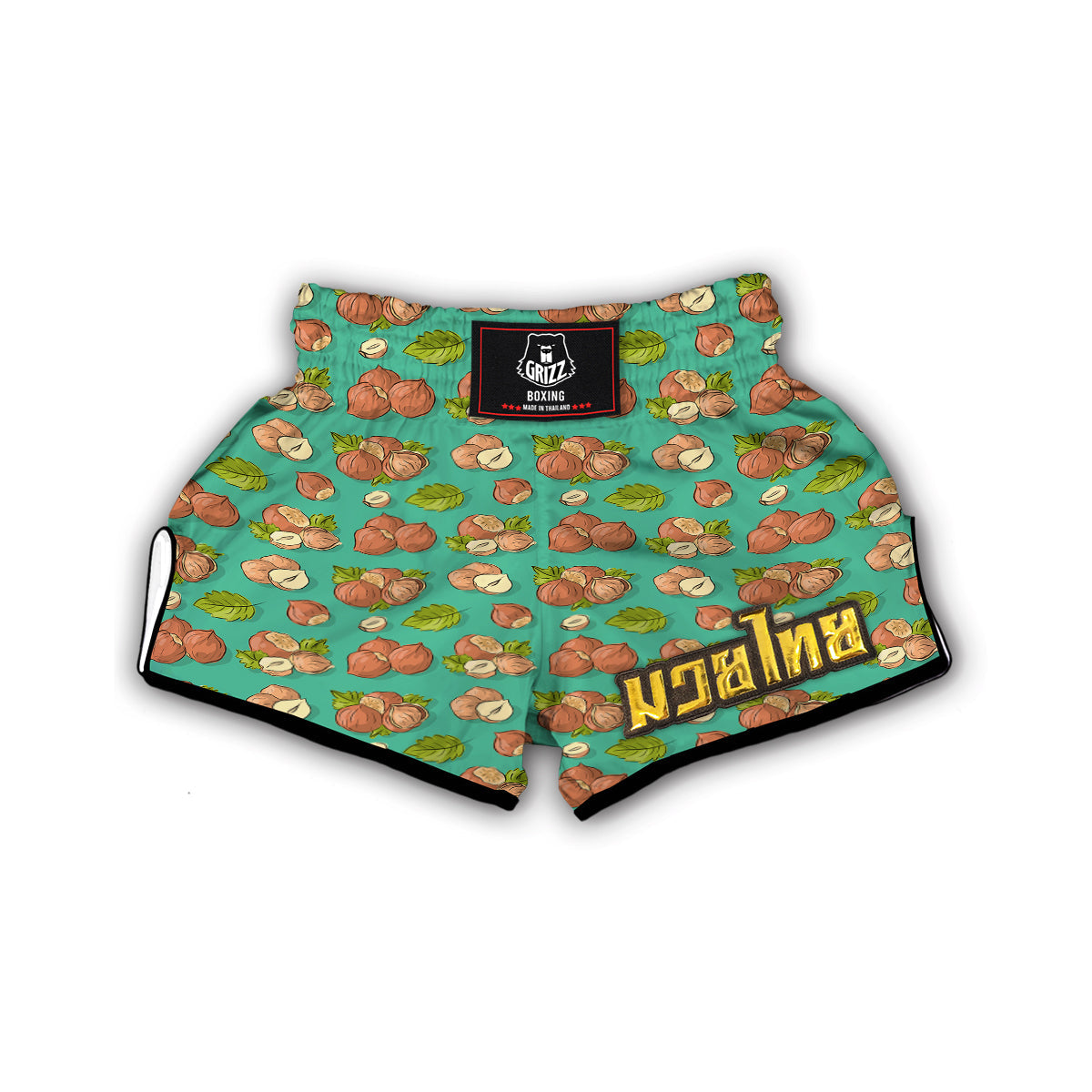 Hazelnuts Drawing Print Pattern Muay Thai Boxing Shorts-grizzshop