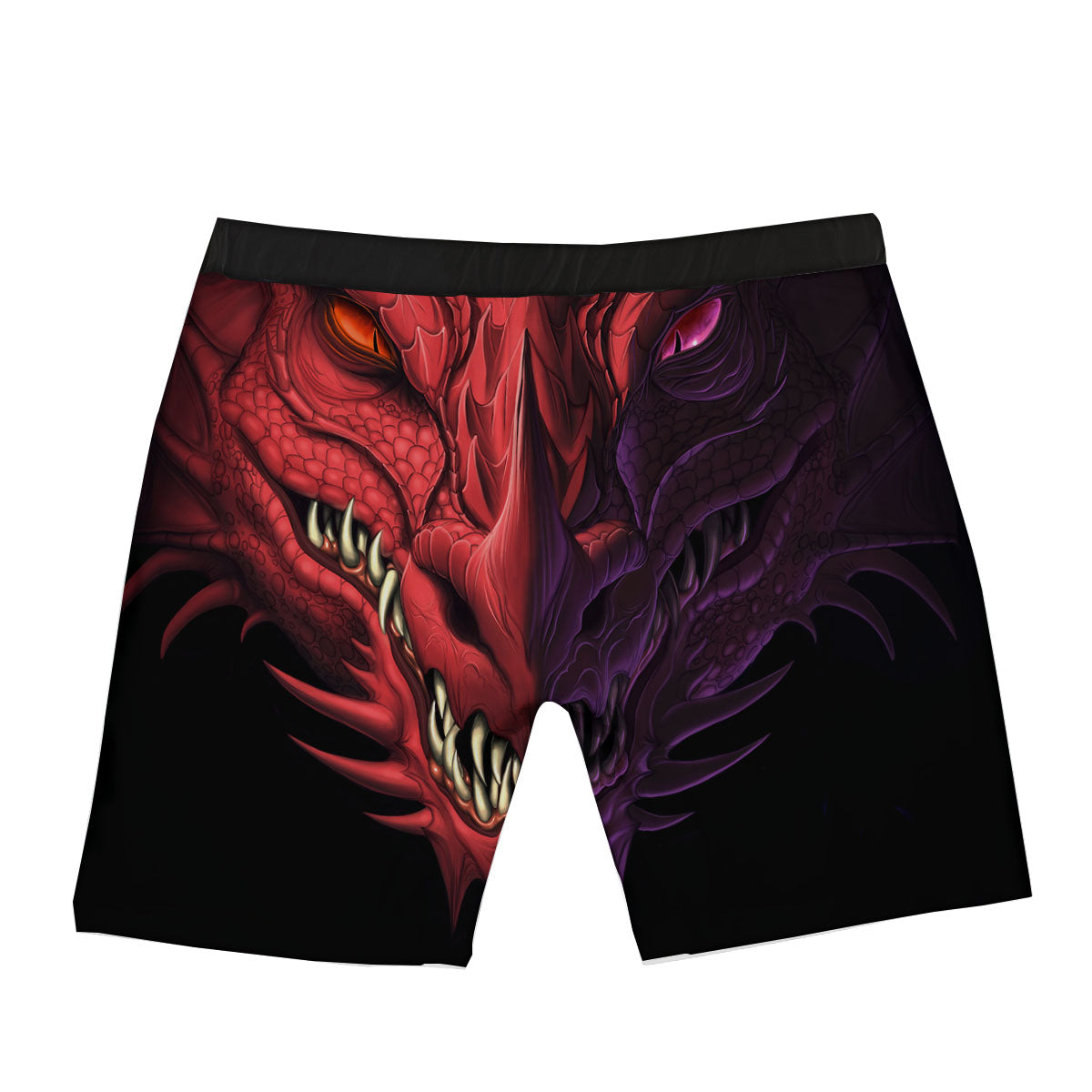 Head Red Dragon Print Boxer Briefs-grizzshop