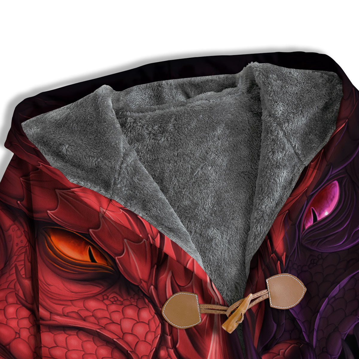 Head Red Dragon Print Men's Windbreaker Jacket-grizzshop