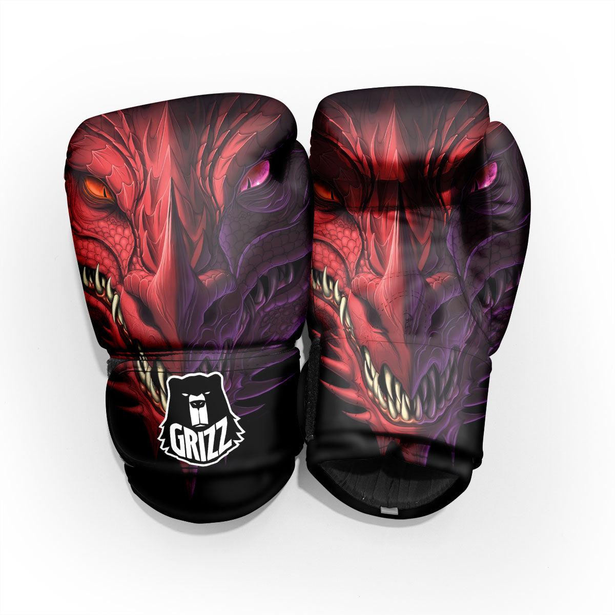 Head Red Dragon Print Pro Boxing Glove