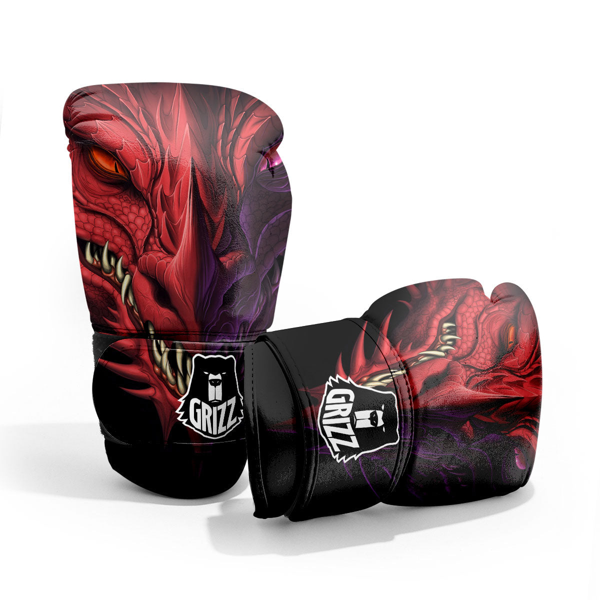 Head Red Dragon Print Pro Boxing Glove